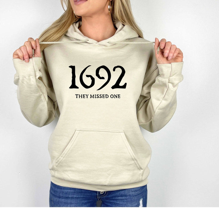 1692 They Missed One Hoodie - Retro Salem Witch Halloween Gift Cypress DTF