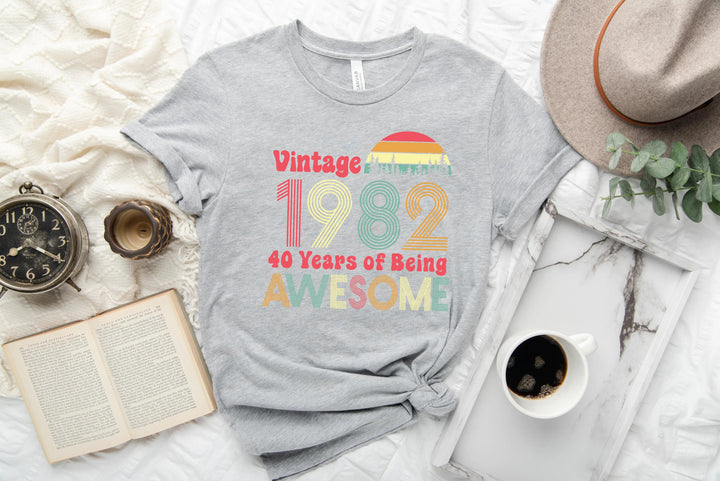 1982 Vintage 42nd Birthday Shirt - 42 Years of Being Awesome Tee Cypress DTF