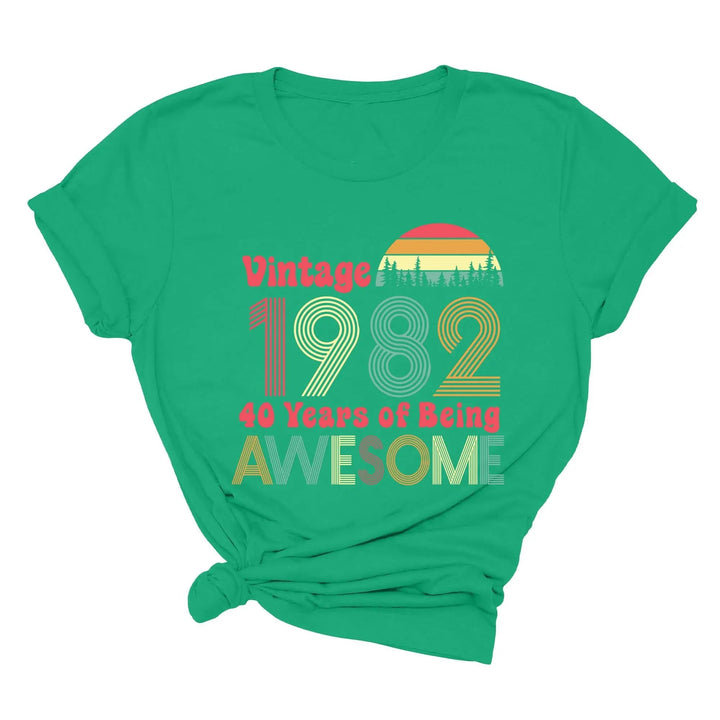 1982 Vintage 42nd Birthday Shirt - 42 Years of Being Awesome Tee Cypress DTF