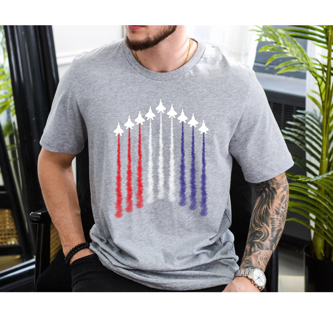 Air Force Shirt - Red, White & Blue Patriotic Tee for 4th of July & Memorial Day Cypress DTF