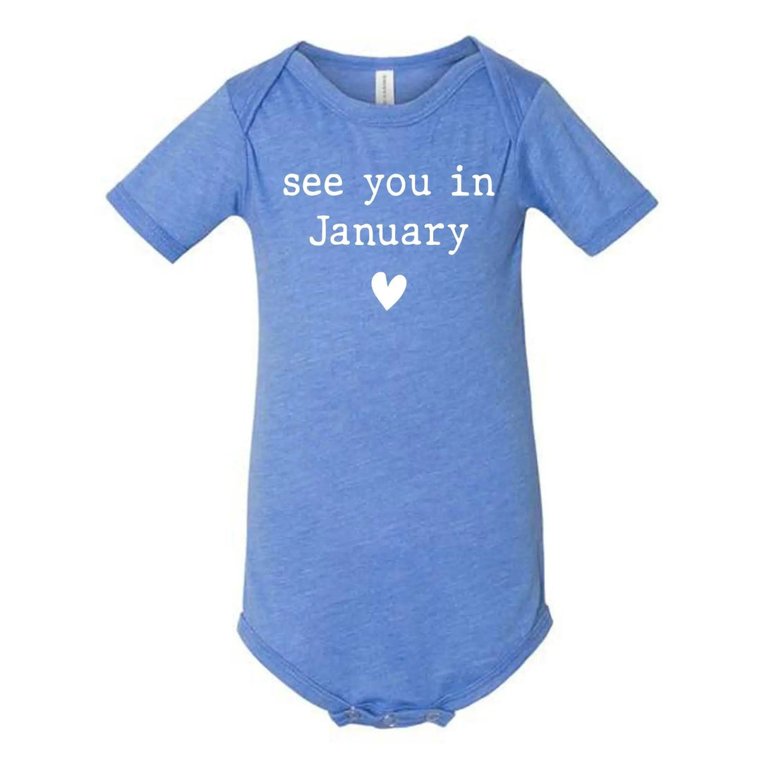 Baby Announcement Bodysuit - See You in June | Pregnancy Bodysuit Cypress DTF