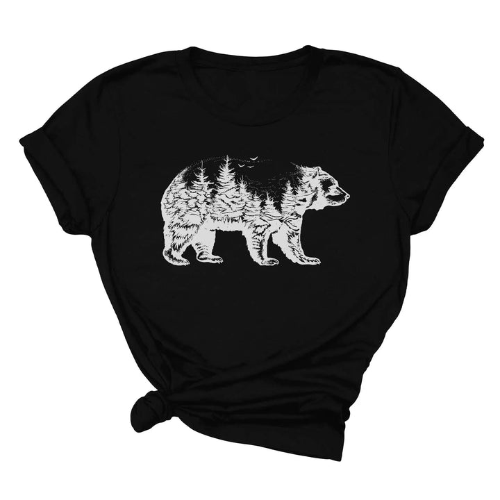 Bear Forest T-Shirt - Nature Lover Camping & Outdoors Mama Bear Tee Cypress DTF