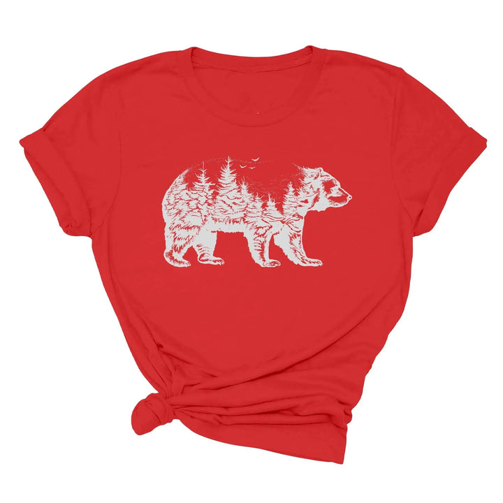 Bear Forest T-Shirt - Nature Lover Camping & Outdoors Mama Bear Tee Cypress DTF