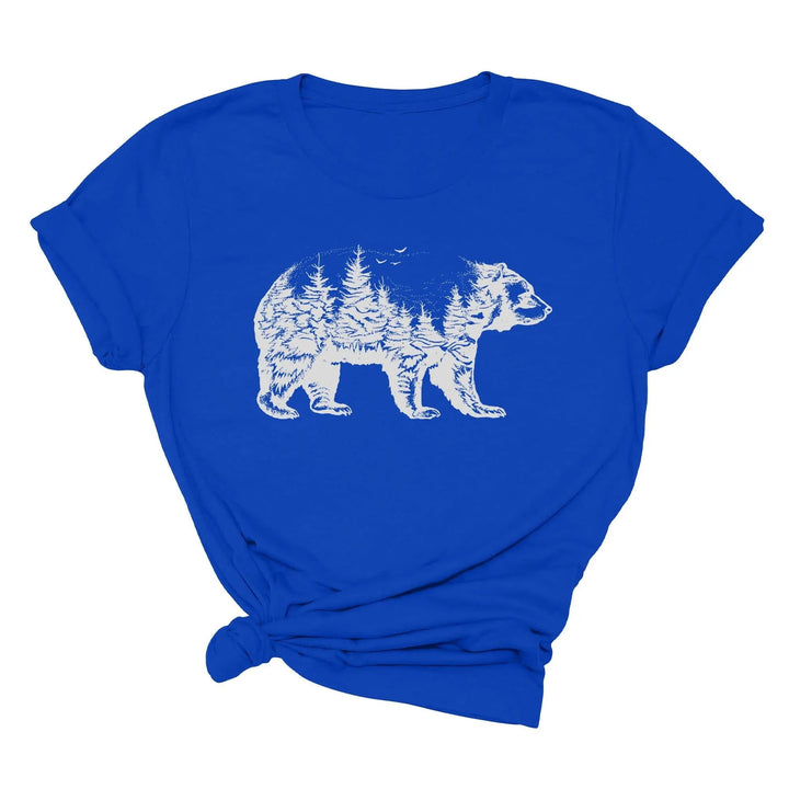 Bear Forest T-Shirt - Nature Lover Camping & Outdoors Mama Bear Tee Cypress DTF