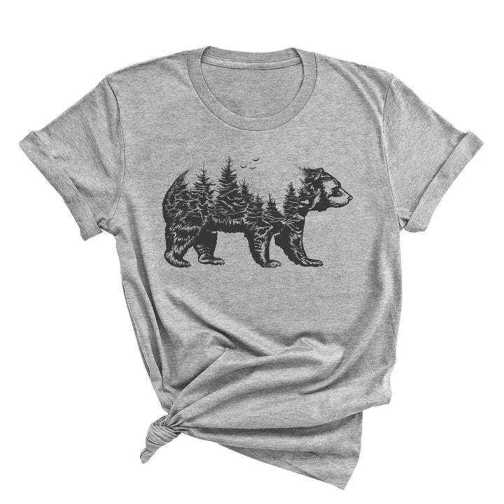 Bear Forest T-Shirt - Nature Lover Camping & Outdoors Mama Bear Tee Cypress DTF