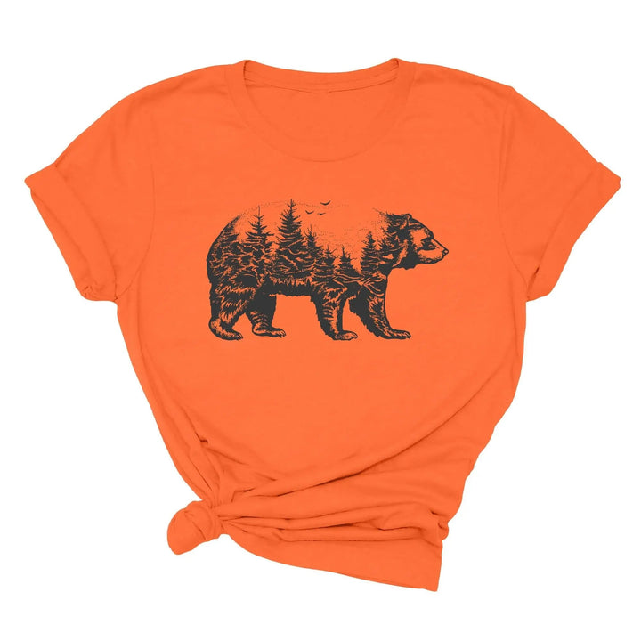 Bear Forest T-Shirt - Nature Lover Camping & Outdoors Mama Bear Tee Cypress DTF