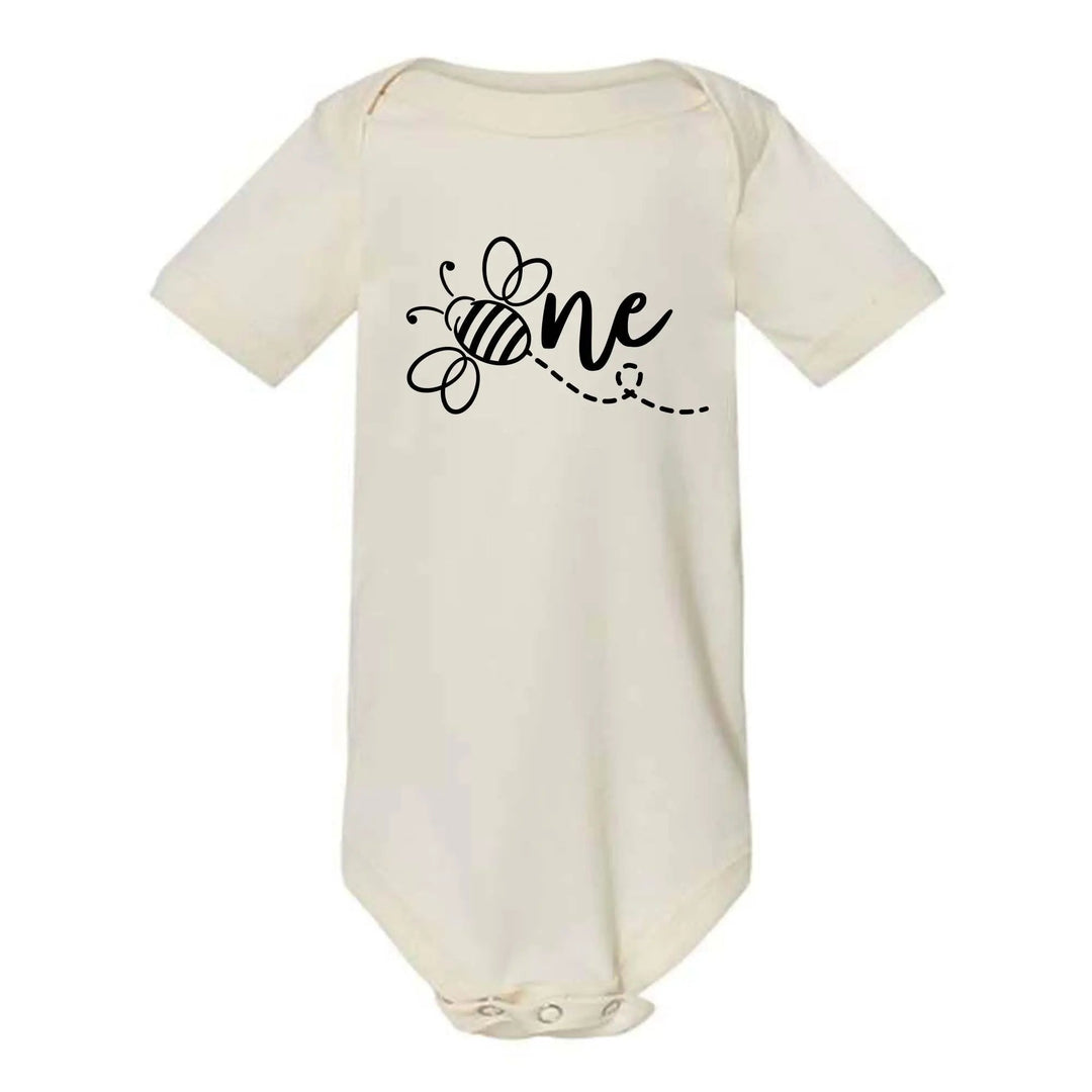 Bee One 1st Birthday Bodysuit - Baby Shower Gift & Announcement Cypress DTF