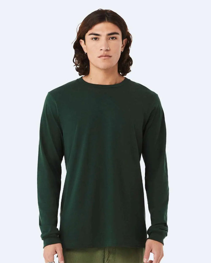 Bella+Canvas Blank Unisex Long Sleeve Jersey T-Shirt 3501-3501CVC