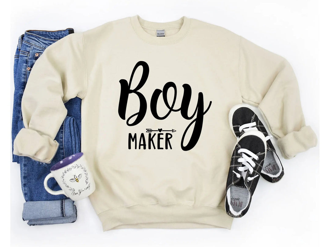 Boy Maker Sweatshirt - Funny Mom Gift for Mother's Day Cypress DTF