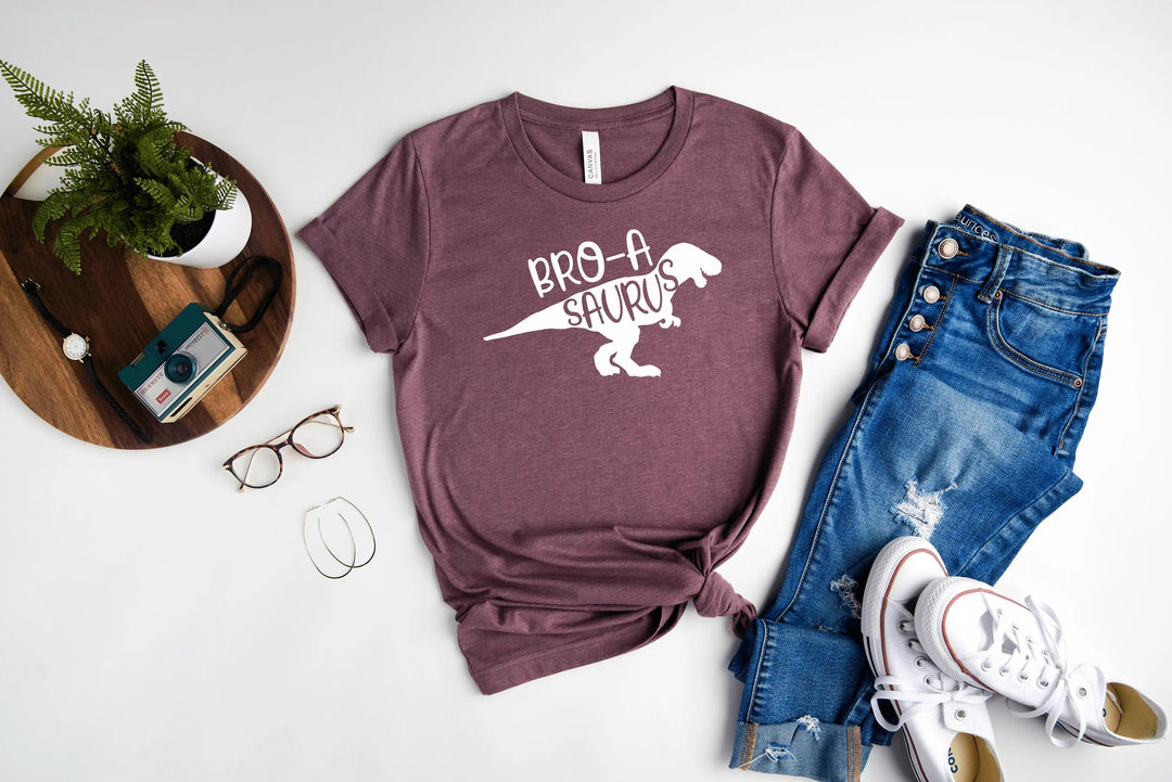 Bro A Saurus Shirt - Dinosaur Birthday Tee for Brother Cypress DTF