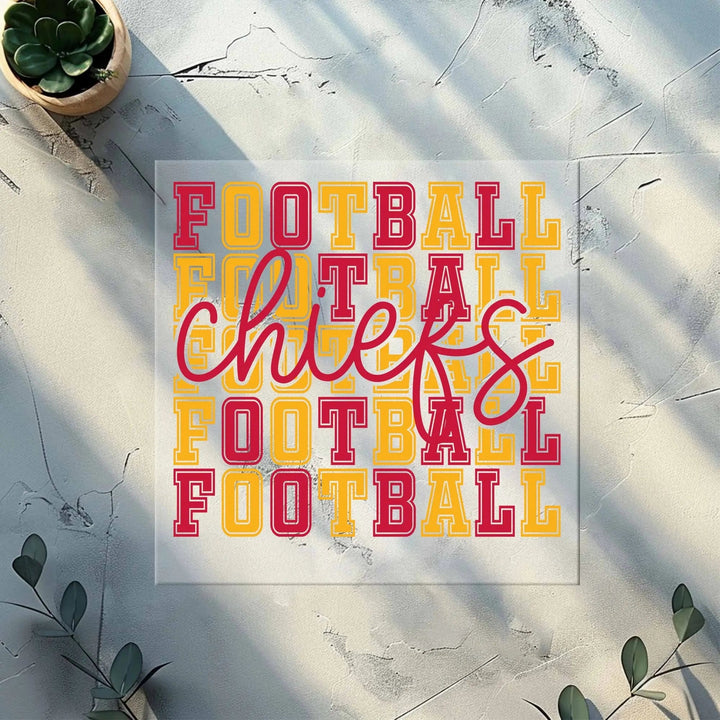 Chiefs Football DTF Transfer, Kansas City Ready To Press, Retro Kansas City Football DTF Print