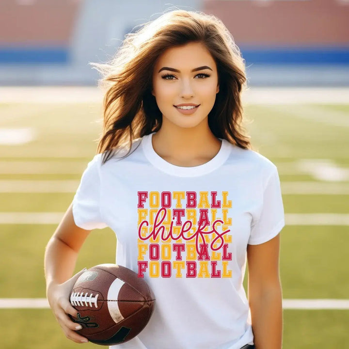 Chiefs Football DTF Transfer, Kansas City Ready To Press, Retro Kansas City Football DTF Print
