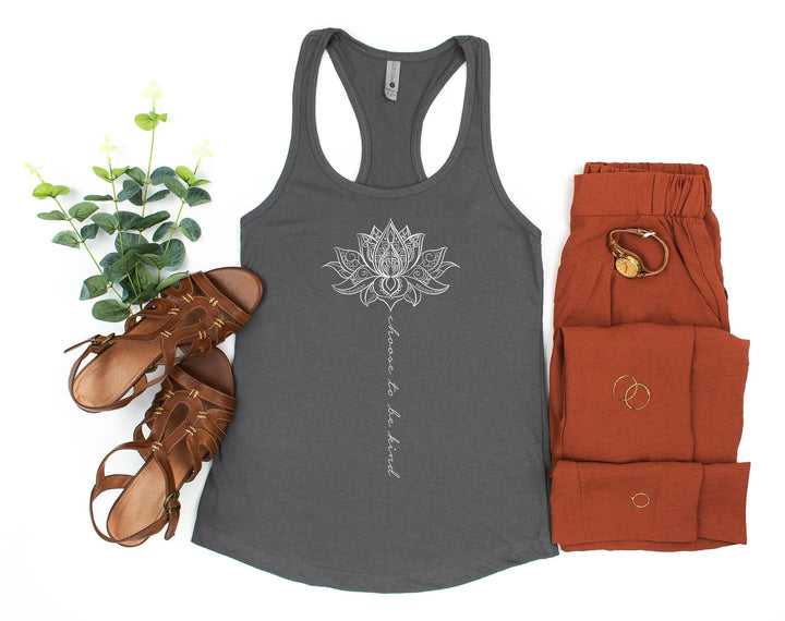 Choose to Be Kind Mandala Tank - Cute Spring Graphic for Women Cypress DTF