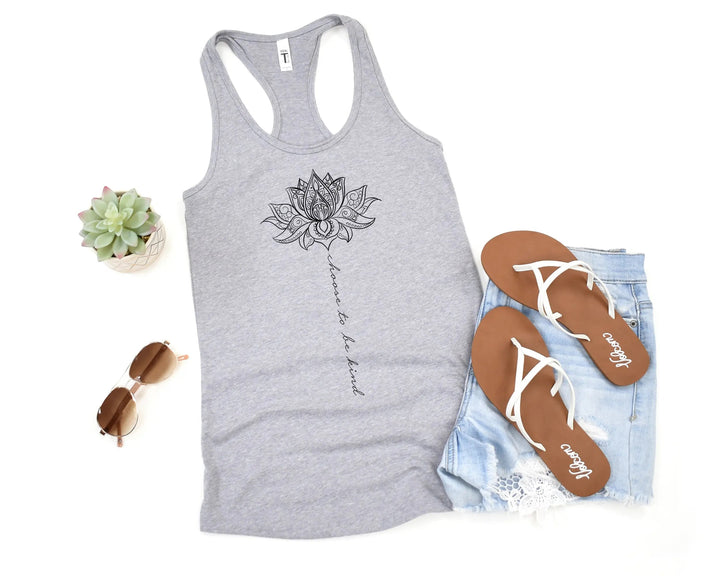 Choose to Be Kind Mandala Tank - Cute Spring Graphic for Women Cypress DTF