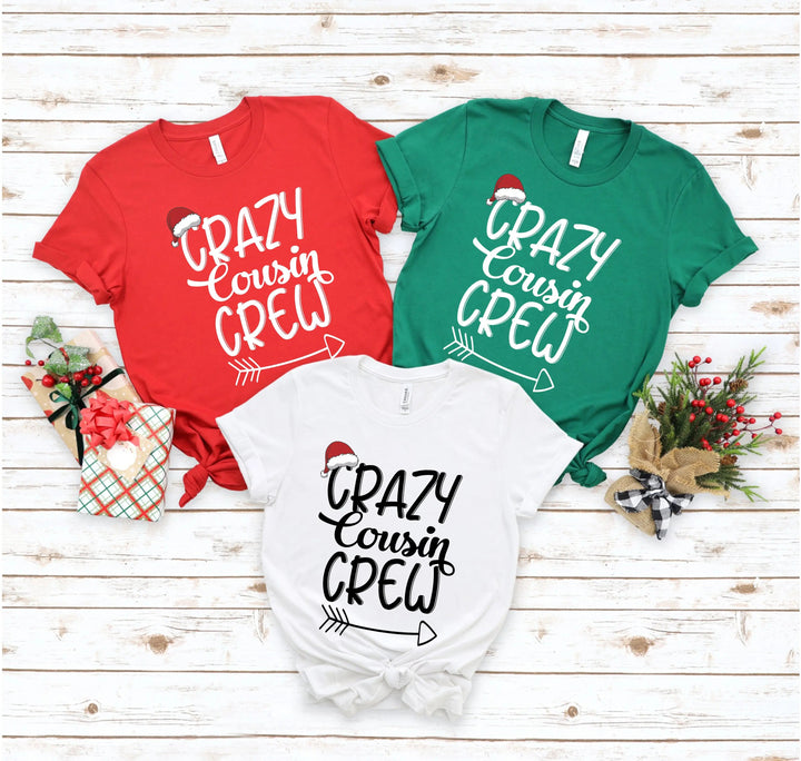 Christmas Crazy Cousin Crew Youth Shirts | Matching Cousin Family Youth Tee Cypress DTF