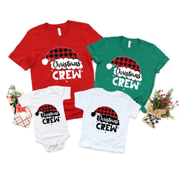 Christmas Crew Shirts | Cousin Crew with Plaid Santa Hat Cypress DTF