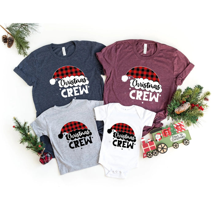 Christmas Crew Shirts | Cousin Crew with Plaid Santa Hat Cypress DTF