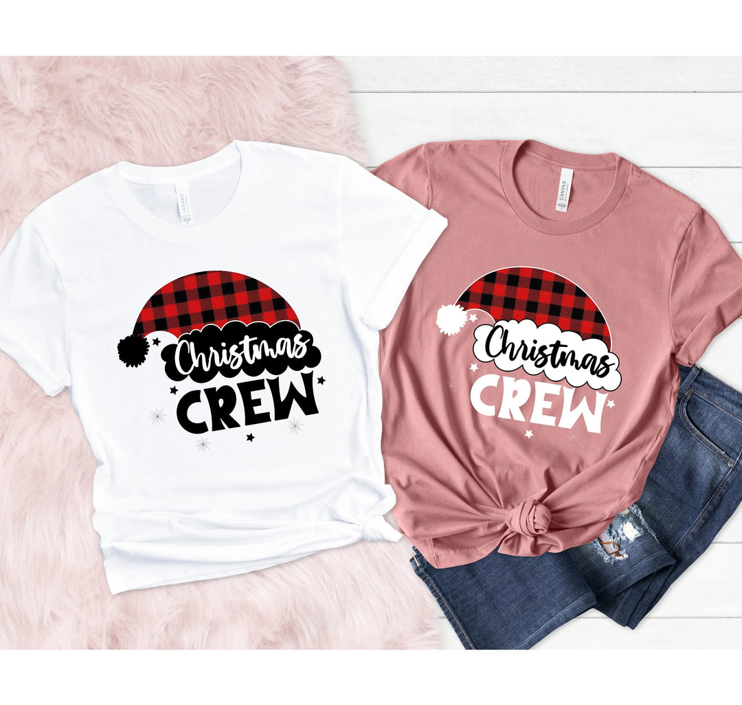 Christmas Crew Shirts | Cousin Crew with Plaid Santa Hat Cypress DTF