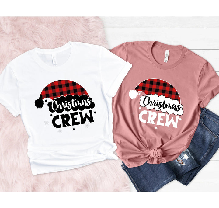 Christmas Crew Shirts | Cousin Crew with Plaid Santa Hat Cypress DTF