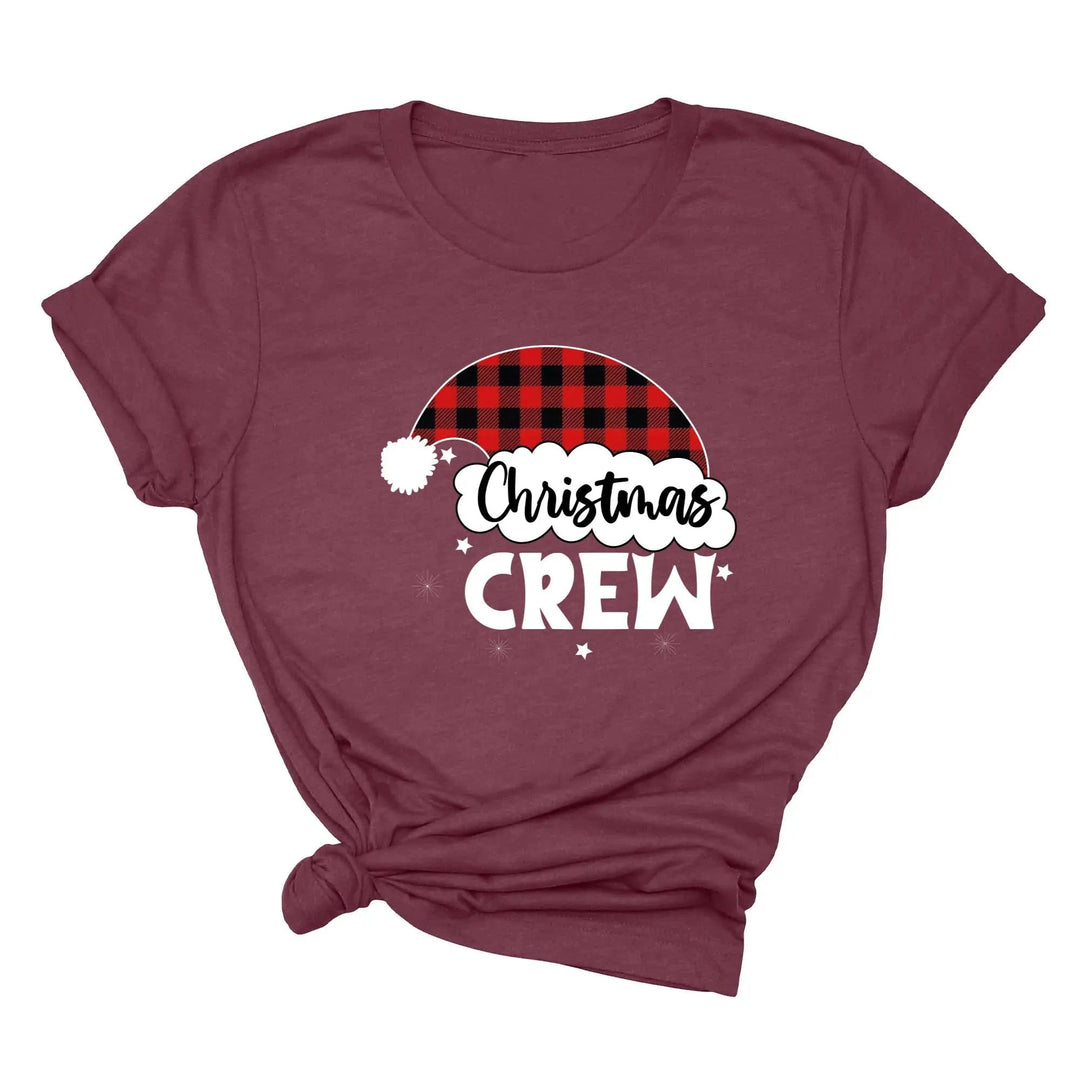 Christmas Crew Toddler Shirts | Cousin Crew with Plaid Santa Hat Toddler Tee Cypress DTF