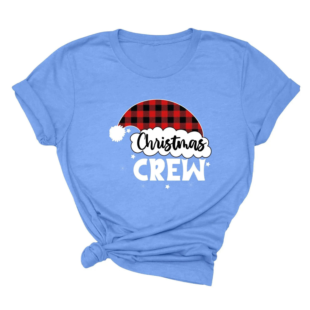 Christmas Crew Toddler Shirts | Cousin Crew with Plaid Santa Hat Toddler Tee Cypress DTF