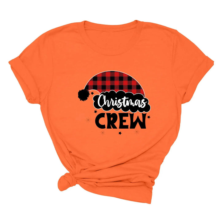 Christmas Crew Youth Shirts | Cousin Crew with Plaid Santa Hat Youth Tee Cypress DTF