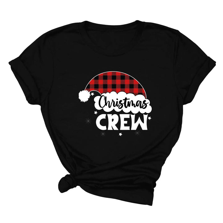 Christmas Crew Youth Shirts | Cousin Crew with Plaid Santa Hat Youth Tee Cypress DTF