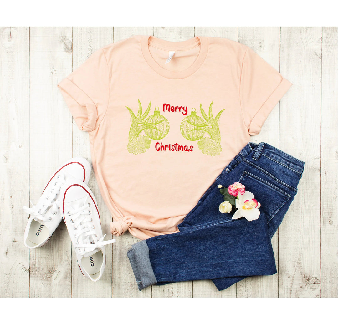 Christmas Hand Boobs Shirt | Funny Grinch-Inspired Holiday Tee Cypress DTF