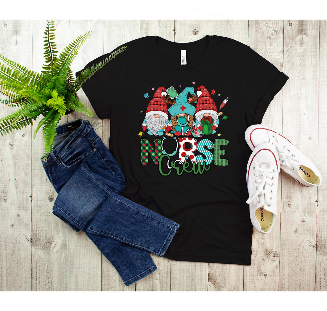 Christmas Nursing Shirt | Nurse Gnome Shirt | Nurse Crew Shirt Cypress DTF