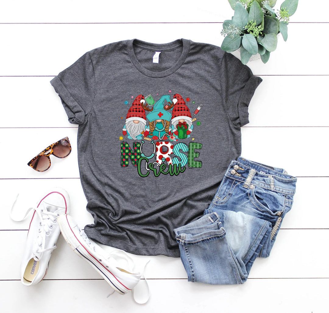 Christmas Nursing Shirt | Nurse Gnome Shirt | Nurse Crew Shirt Cypress DTF