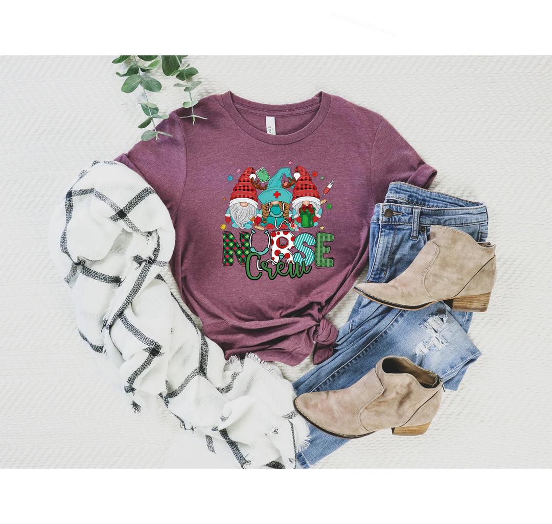 Christmas Nursing Shirt | Nurse Gnome Shirt | Nurse Crew Shirt Cypress DTF