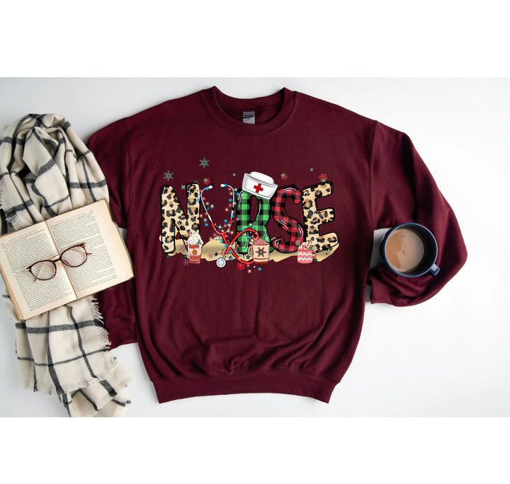 Christmas Nursing Sweatshirt - 2025 Nurse Shirt & Holiday Gift Cypress DTF