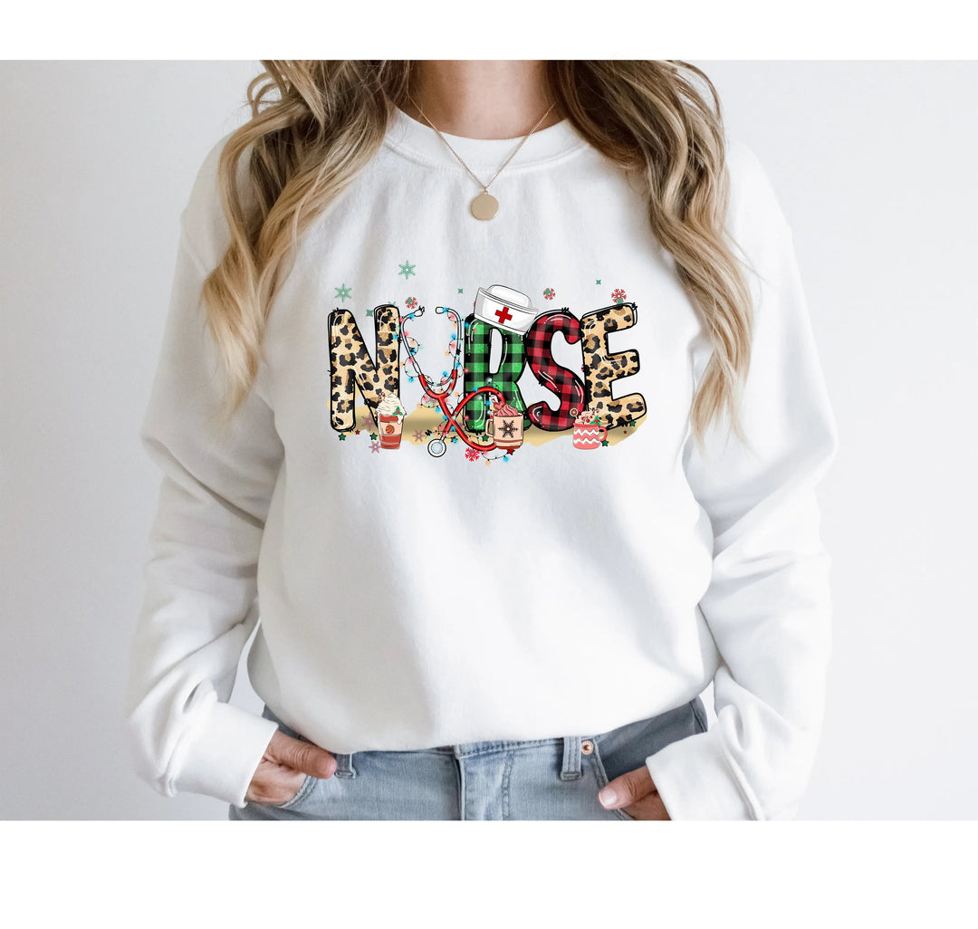 Christmas Nursing Sweatshirt - 2025 Nurse Shirt & Holiday Gift Cypress DTF