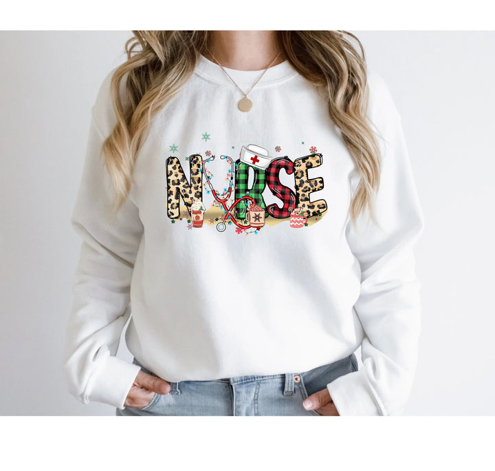 Christmas Nursing Sweatshirt - 2025 Nurse Shirt & Holiday Gift Cypress DTF