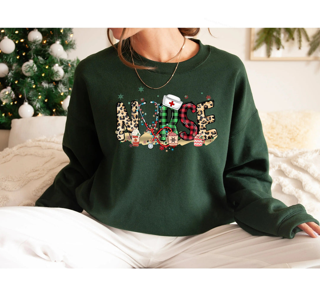 Christmas Nursing Sweatshirt - 2025 Nurse Shirt & Holiday Gift Cypress DTF