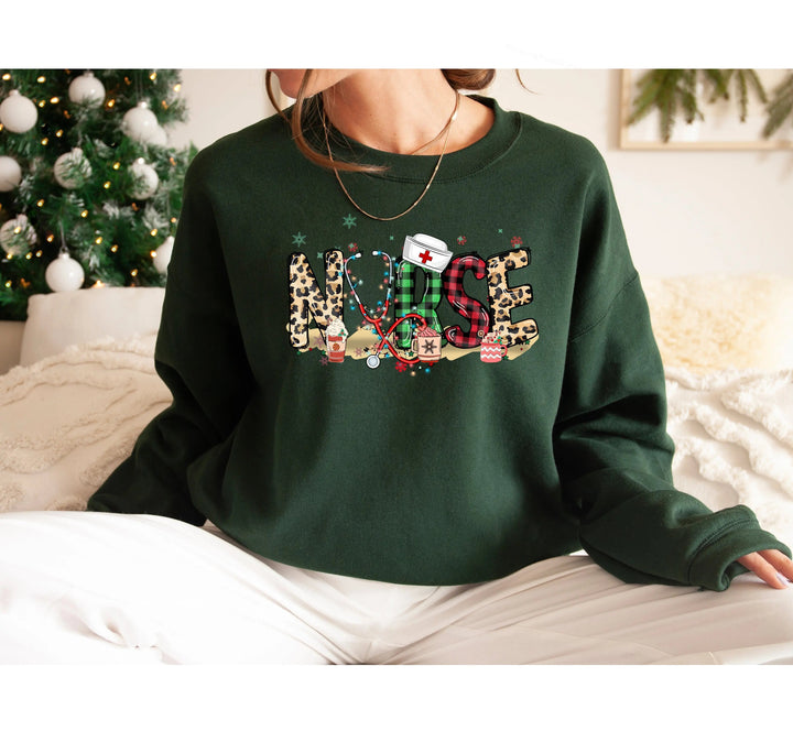 Christmas Nursing Sweatshirt - 2025 Nurse Shirt & Holiday Gift Cypress DTF