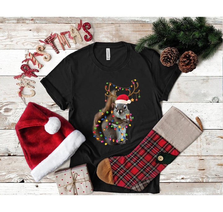 Christmas Squirrel Lights Shirt | Funny Christmas Vacation Tee Cypress DTF