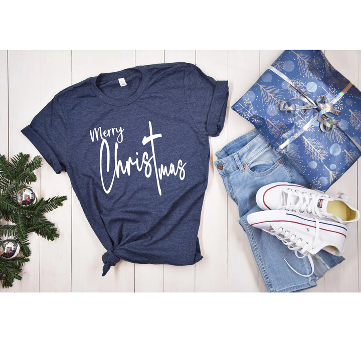 Christmas T-shirt | Christ Mas Christian Christmas Shirt Cypress DTF