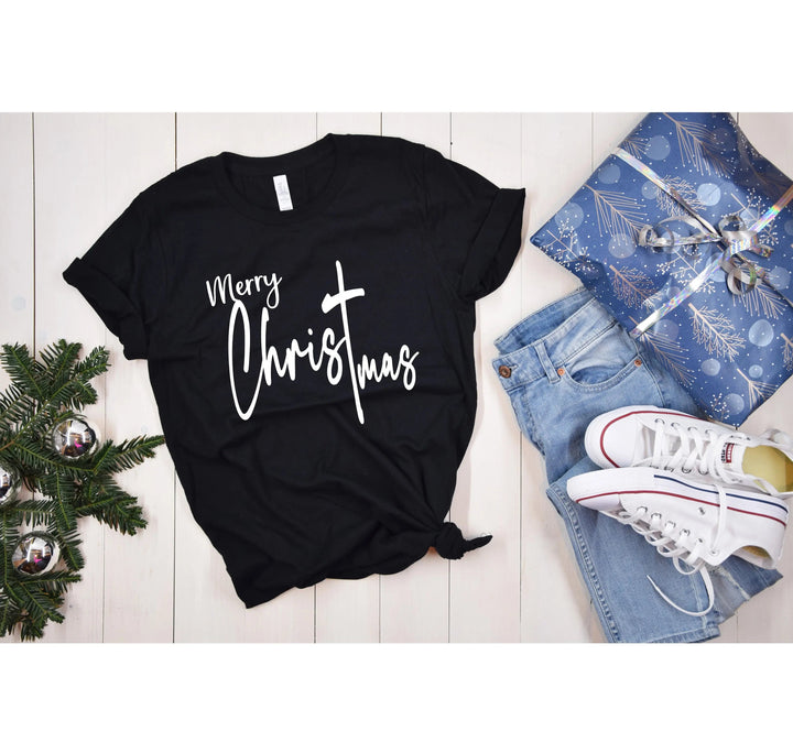 Christmas T-shirt | Christ Mas Christian Christmas Shirt Cypress DTF