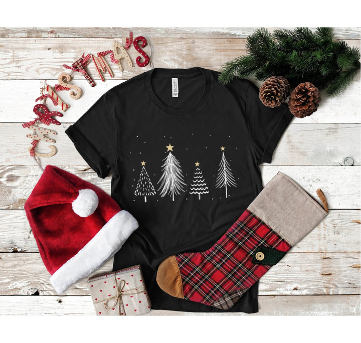 Christmas Trees Shirt | Retro Holiday Tree Tee Cypress DTF