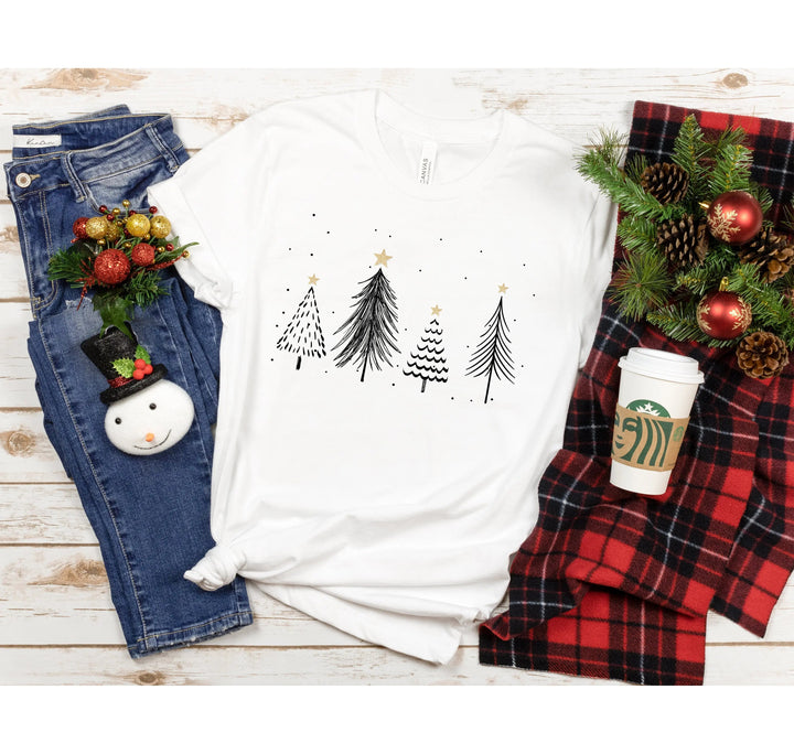 Christmas Trees Shirt | Retro Holiday Tree Tee Cypress DTF