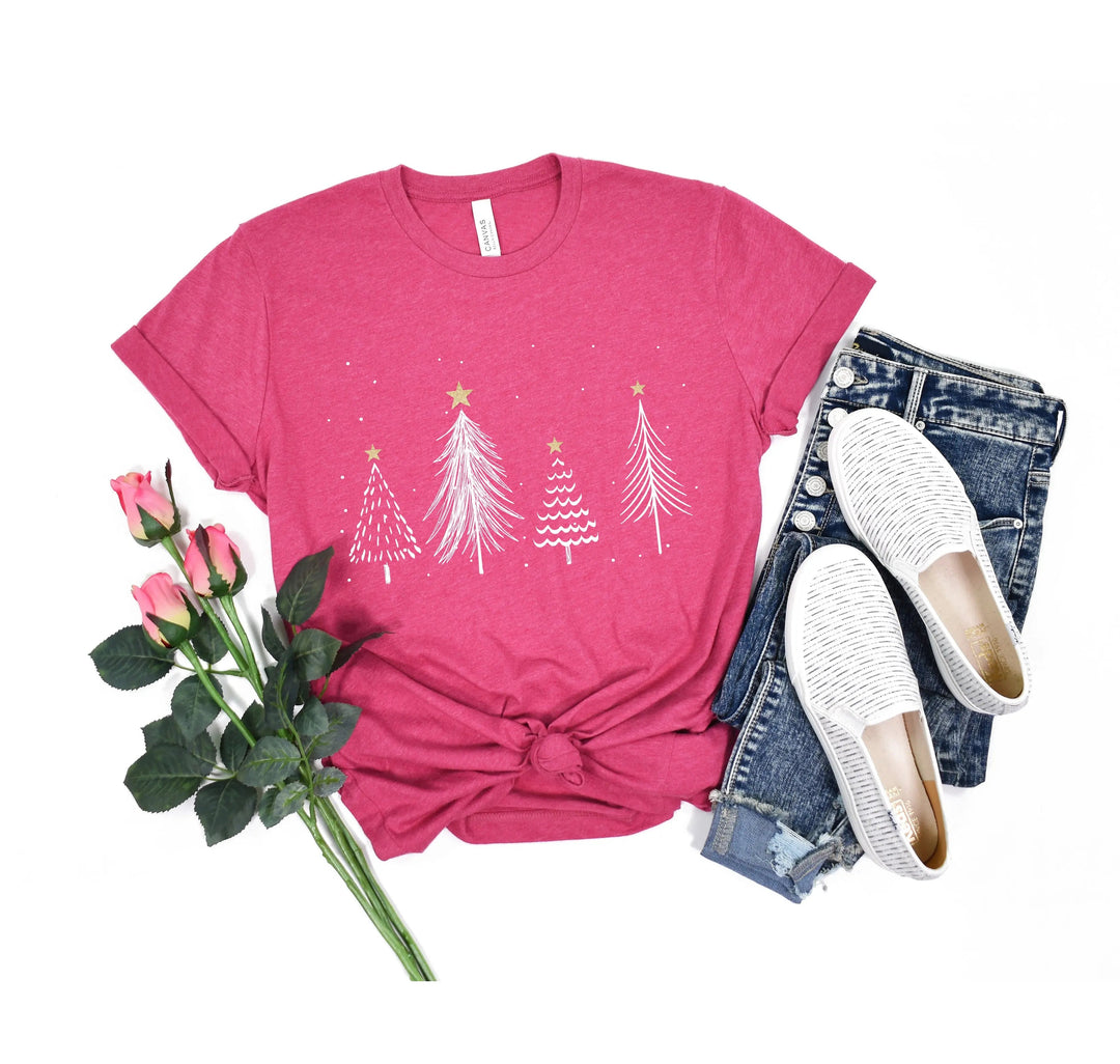 Christmas Trees Shirt | Retro Holiday Tree Tee Cypress DTF