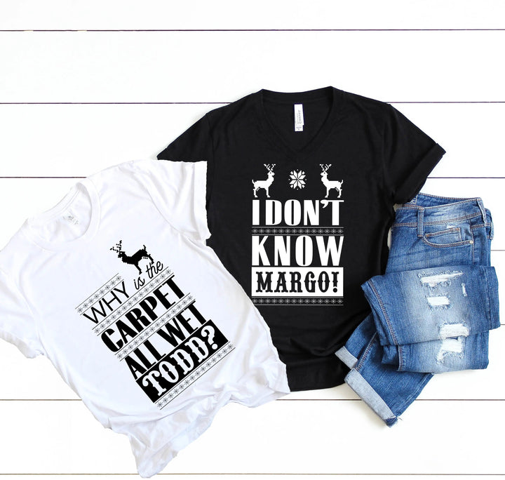 Christmas Vacation Todd and Margo Shirt | Funny Holiday Couple Tee Cypress DTF