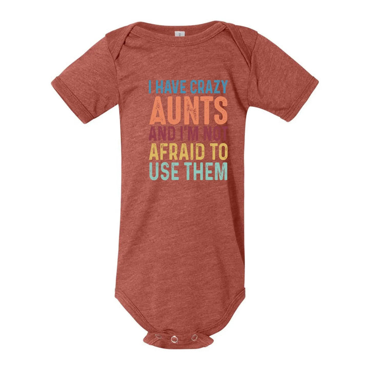 Crazy Aunties Bodysuit - Funny Baby Bodysuit Gift from Aunt Cypress DTF