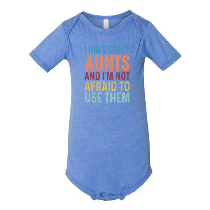 Crazy Aunties Bodysuit - Funny Baby Bodysuit Gift from Aunt Cypress DTF
