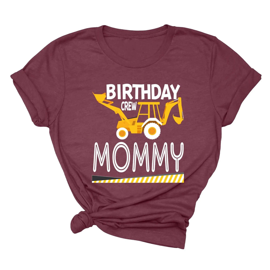 Custom Construction Birthday Shirt - Family Crew Tee | Diggin' It Cypress DTF