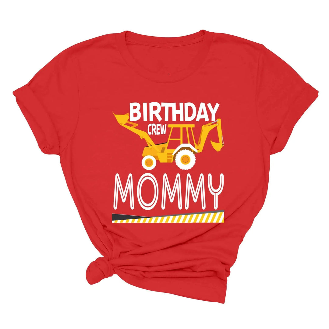 Custom Construction Birthday Shirt - Family Crew Tee | Diggin' It Cypress DTF