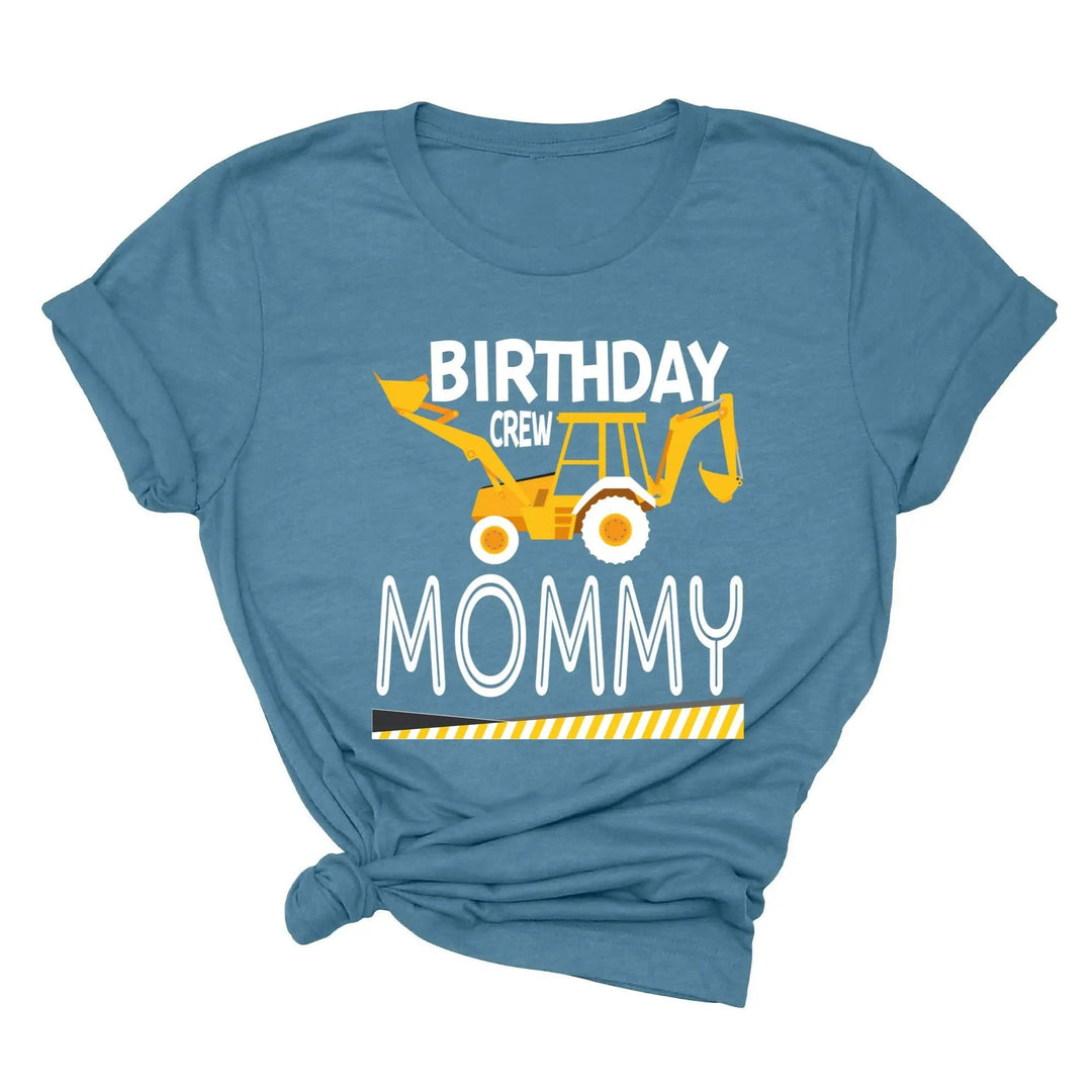 Custom Construction Birthday Shirt - Family Crew Tee | Diggin' It Cypress DTF