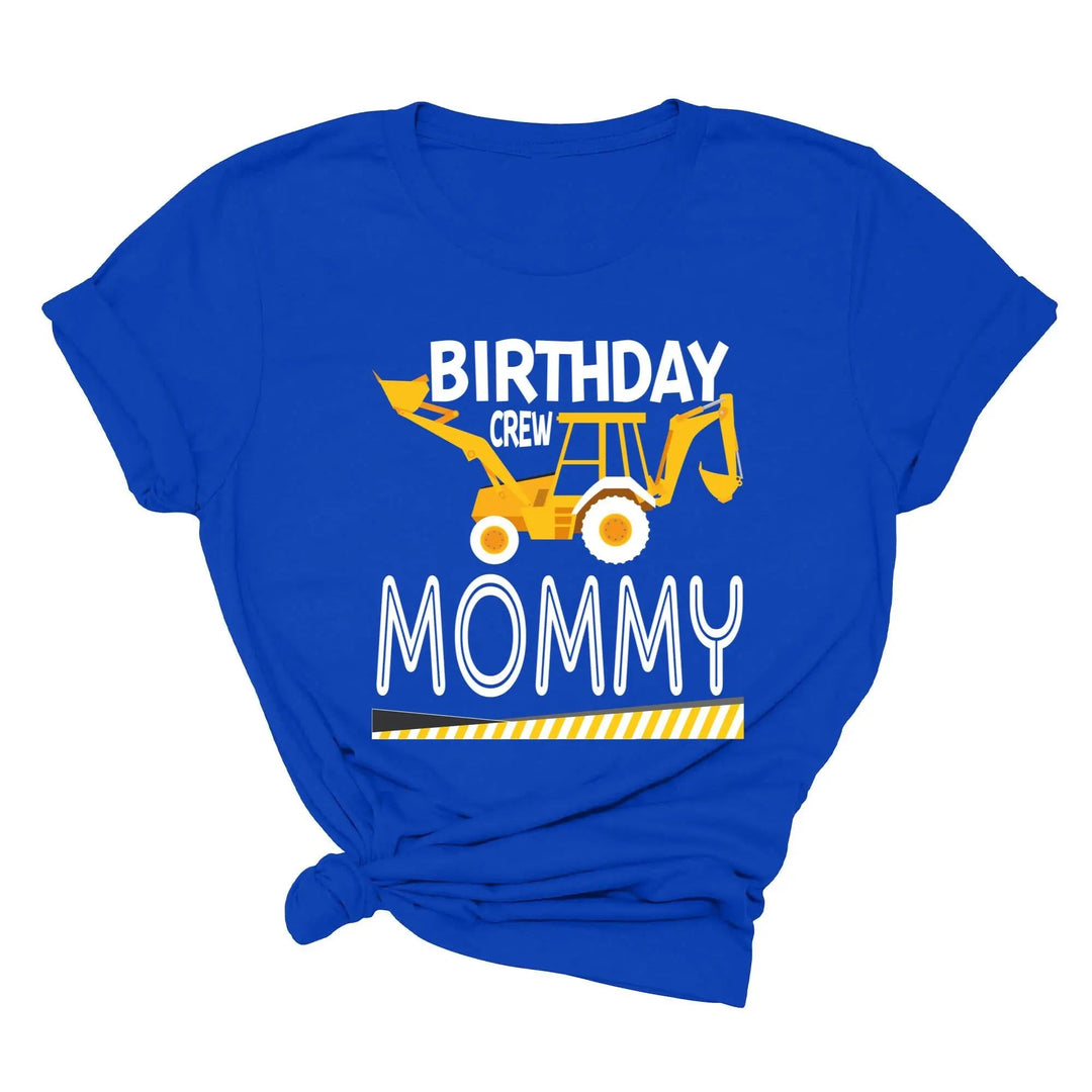 Custom Construction Birthday Shirt - Family Crew Tee | Diggin' It Cypress DTF