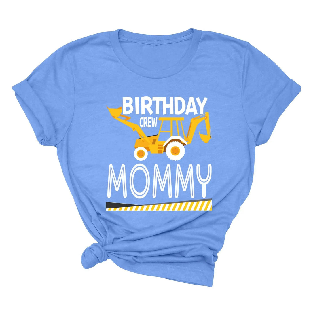 Custom Construction Birthday Shirt - Family Crew Tee | Diggin' It Cypress DTF